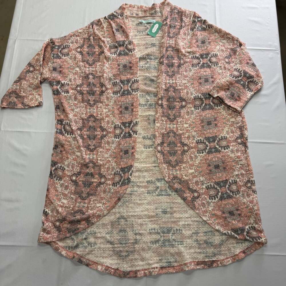 NWT Maurices women’s cardigan sweater size L open front southwestern style pink